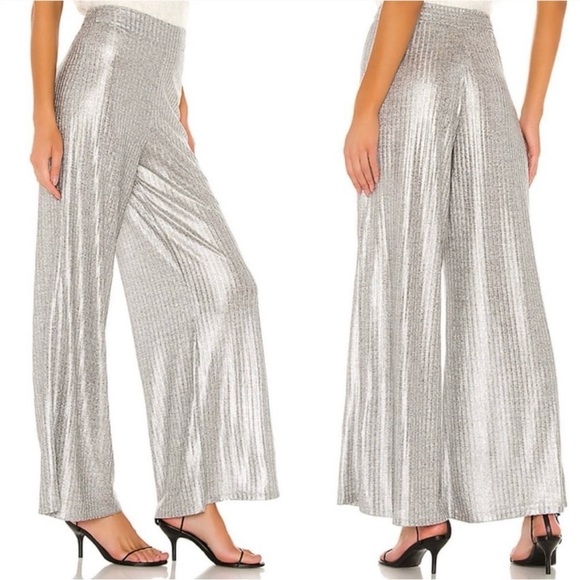 NWOT REVOLVE TULAROSA Norah Pant Silver S - Picture 3 of 10